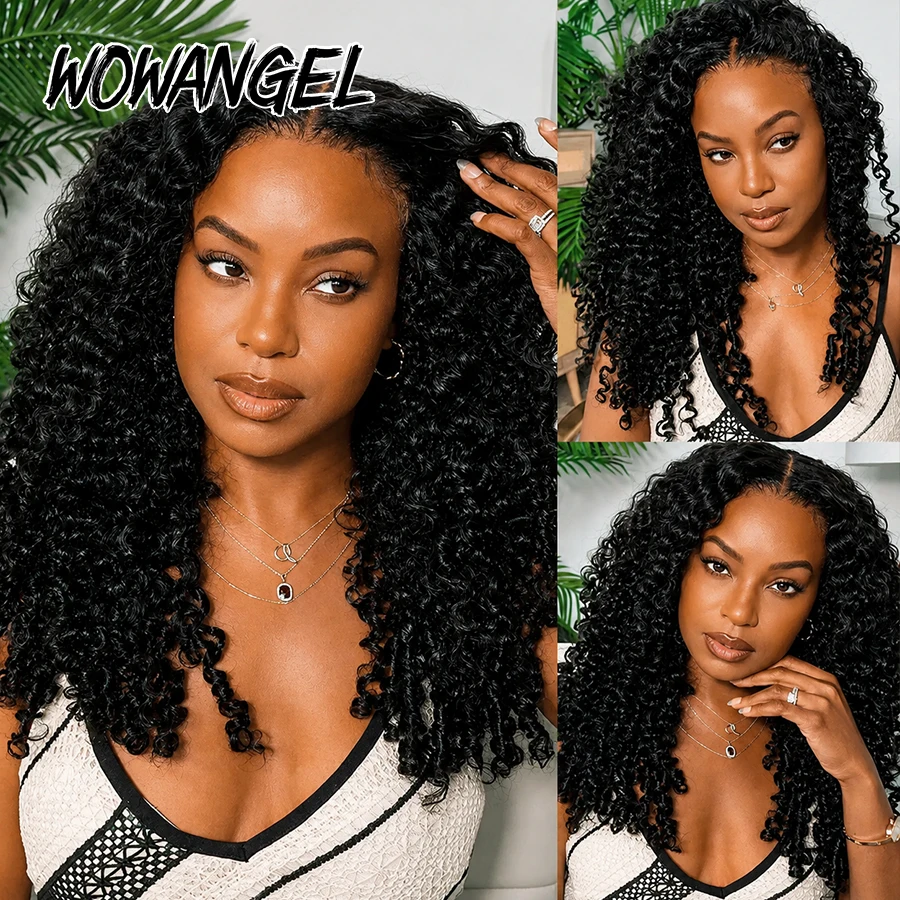 13x6 HD Lace Frontal Wig Burmese Curly Human Hair Wig Long Tail Ponytail Style Pre Plucked Natural Hairline Curly Lace Front Wig