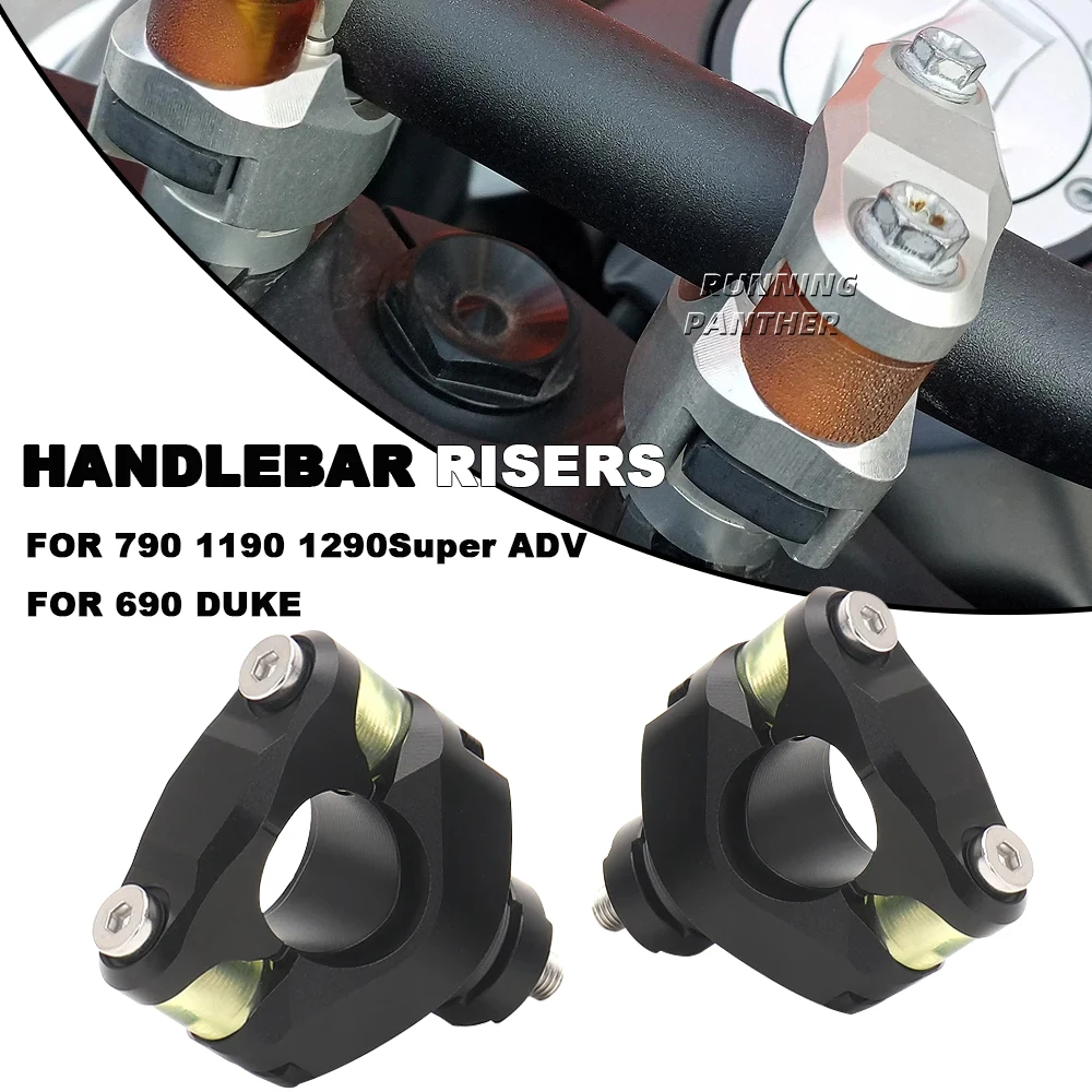 

Handlebar Riser Kit Adjustable Cushioning For 1290 Super Adventure 790 ADV 1190 ADVENTURE 690 Duke Accessories 28mm