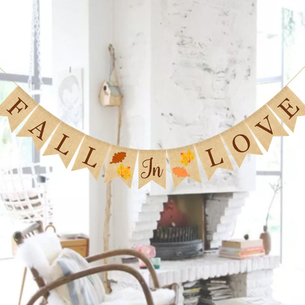 

Fishtail Flag Wedding Decoration Kit Banner Party Delicate Hanging Dovetail Linen Decorative Unique