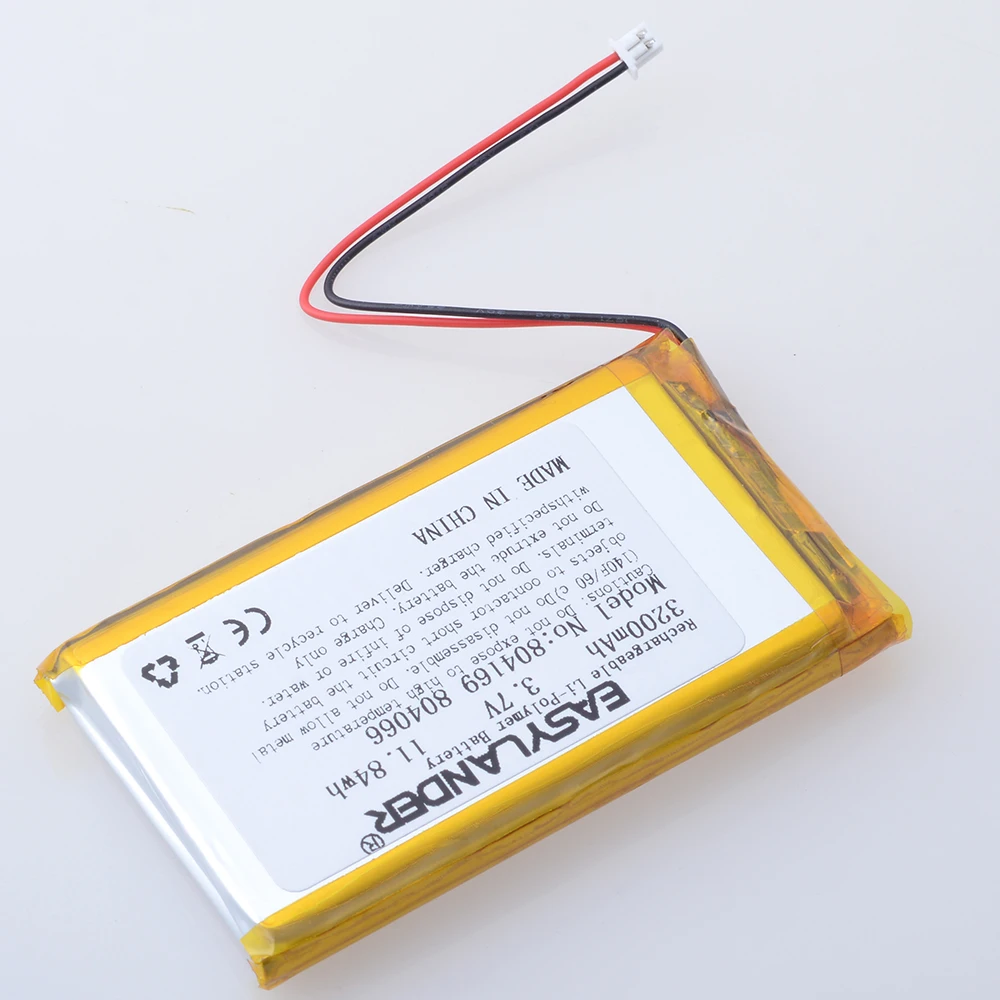 Batería de polímero de litio 3.7V 3000mAh 804169   Compatible con 804066   Batería de repuesto para máquina de juegos R36S de consola de código abierto