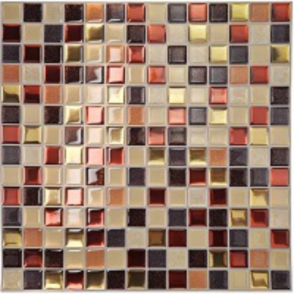 1 Uds. Pegatina de mosaico de diseño 3D, autoadhesiva, extraíble, contra salpicaduras, hoja de azulejo impermeable DIY