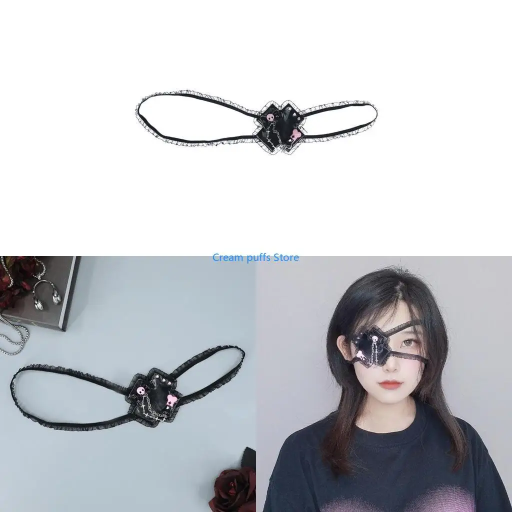 

50LE Dark Lolitas Goth Eye Cover Eye Mask for Makeup Women Girls Cosplay