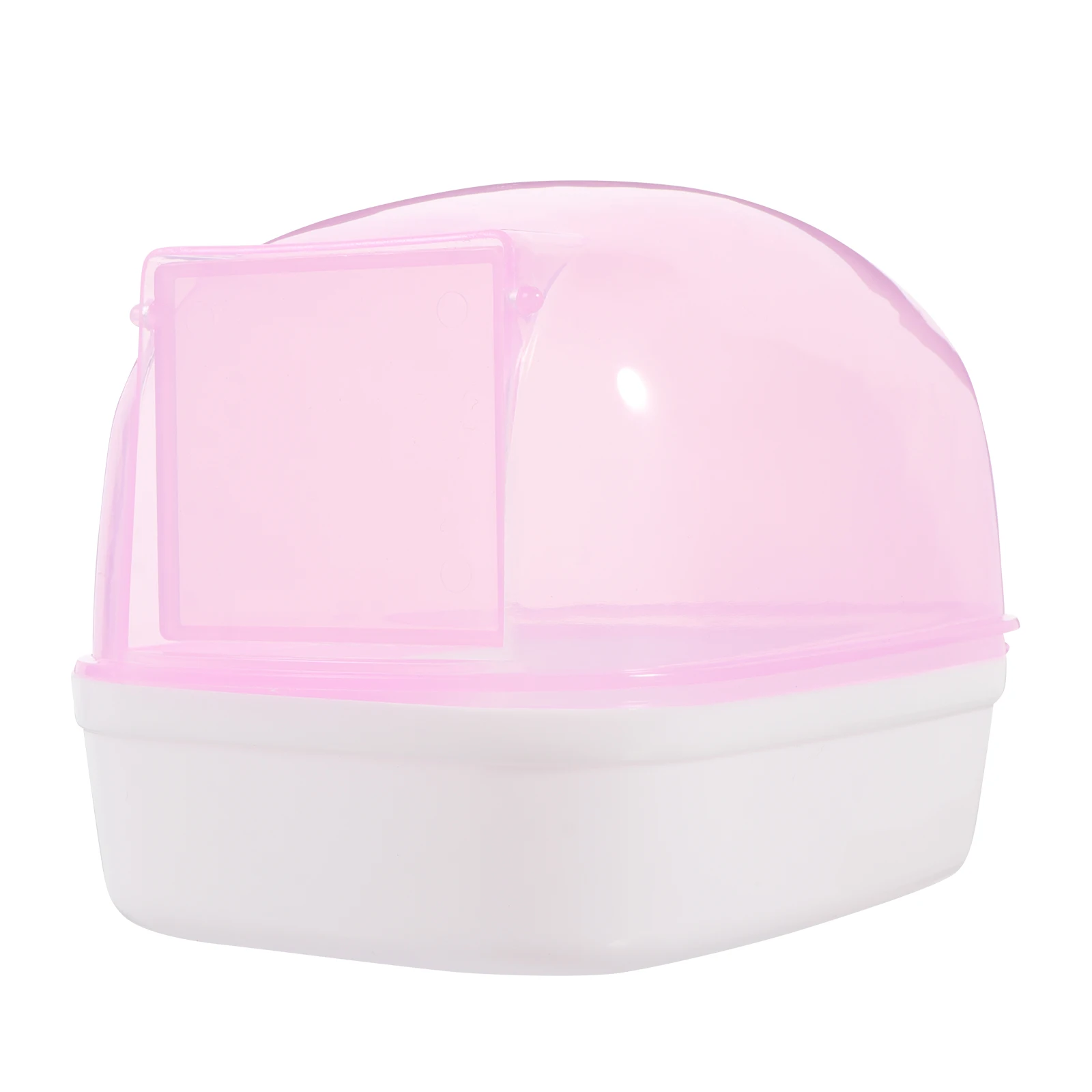 

2Pcs Hamster Bath Box Fully Transparent Dust proof Tub Plastic Material Sturdy Bathtub Container Small Pet House Fashionable