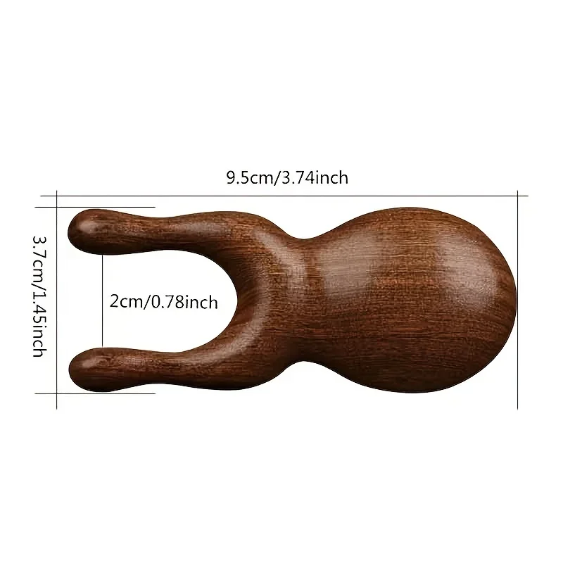 1/2Pcs Wooden Nose Gua Sha Massager Facial Massage Stick Pointing Massage Sandalwood Massage Tool for Guasha Scraping image 6