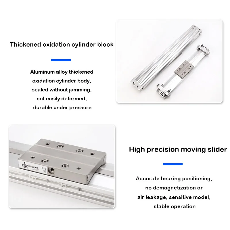 SMC type Mechanically Jointed Rodless Cylinder MY3A25-300 MY3B25-300 air pneumatic cylinder