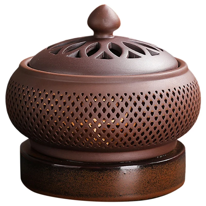【HAPPYH】Sand Timer Electronic Burner Set Sandalwood For 110V Essential Oil Night Light Stove For Home Decor