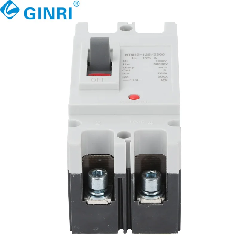 1P 2P DC Moulded Case Circuit Breaker Mccb 125A 250A Circuit Breaker