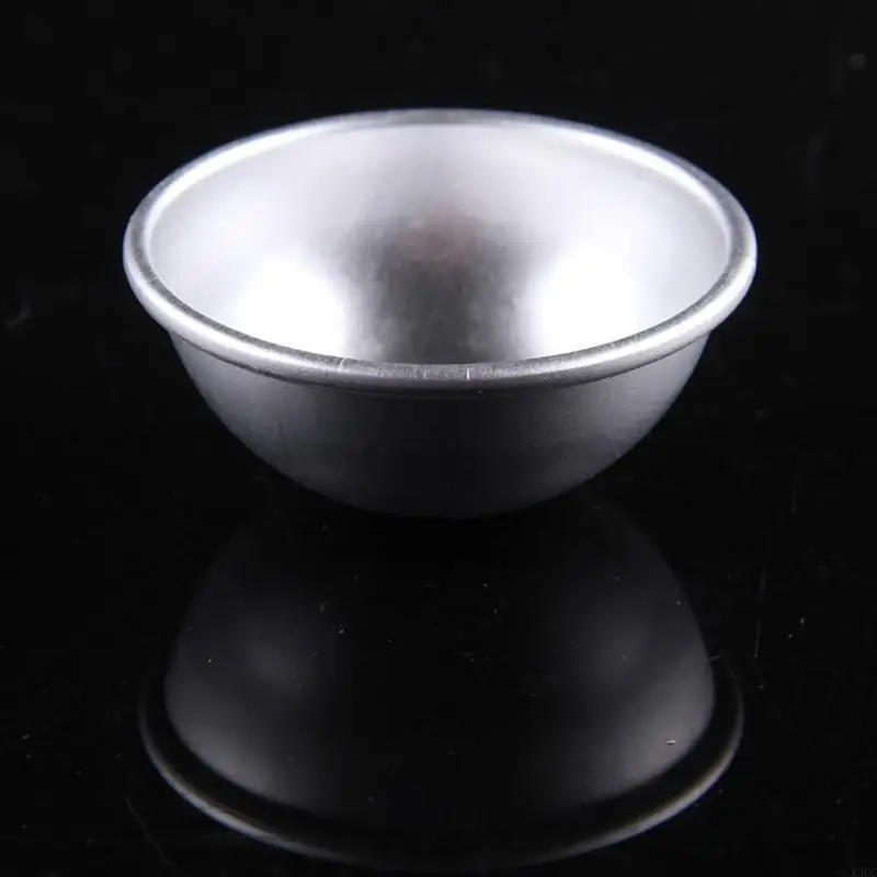 50Pcs Aluminum Hemispheres Cake Pans Creative Baking Mould for Puddings Dessert X3UC