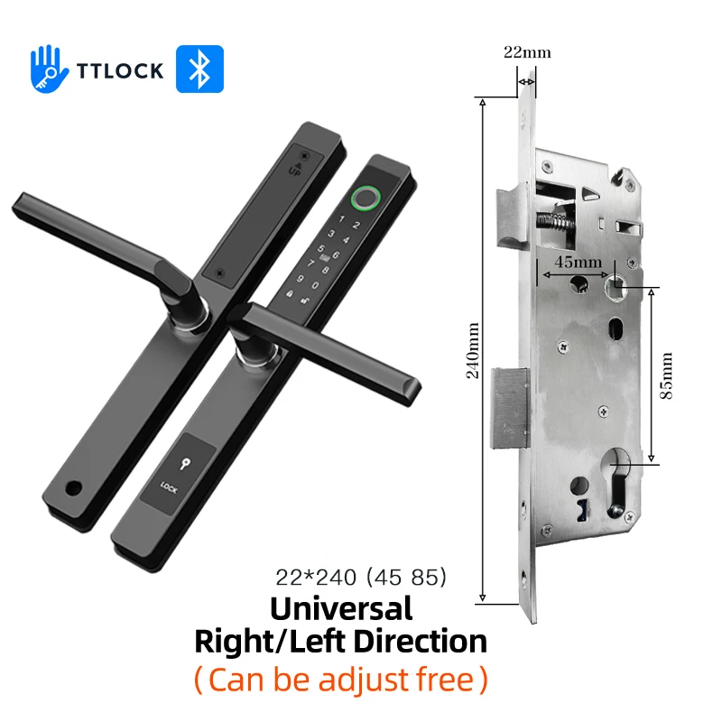 Waterdichte Ttlock Outdoor Poort Vingerafdruk Bluetooth App Rfid Code Sleutelloos Elektronisch Slim Deurslot Voor Glas Aluminium Glijdende