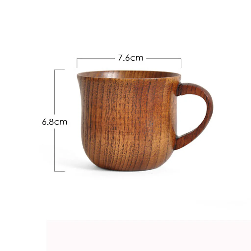 Wooden Big Belly Cups Handmade Jujube Wood Handle Cups Beer Tea Coffee Milk Water Cup Kitchen Bar Drinkware for Kitchen Bar 1PC