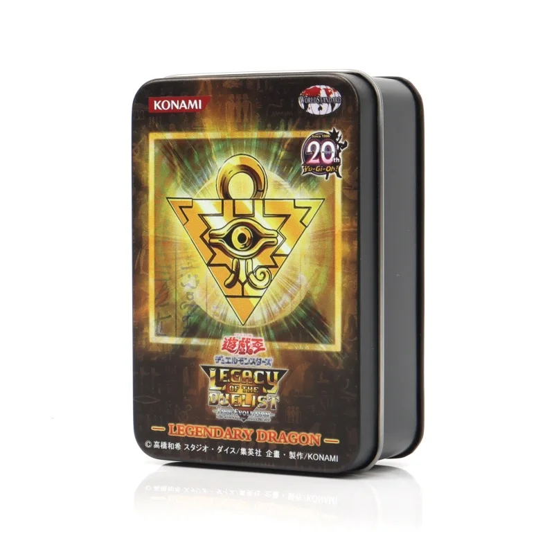 Nowy Yugioh Tin Box Yu Gi Oh Holograficzne angielskie karty Gra Dark Magician Biały smok Duel Kolekcja gier Talia Zabawka Prezent 2024