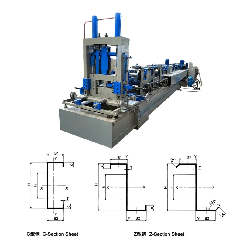 Visbella - equipamiento de multifunciones a faisceau C hydraulique completamente automático, fabricación de canal con poinçon