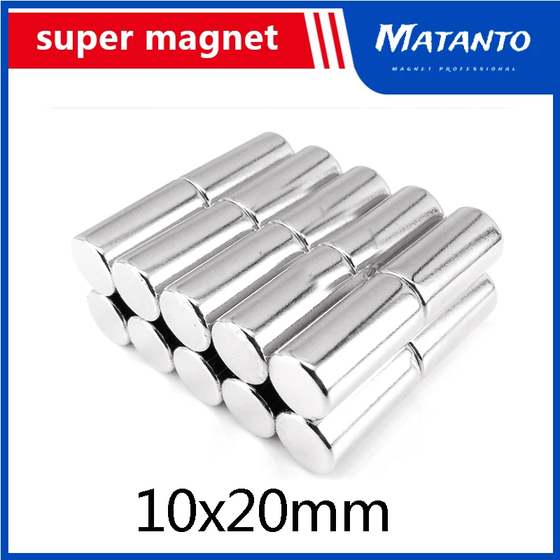 10/20/30PCS 10x20mm Super Powerful Strong Magnetic Magnets Thick Permanent Neodymium Magnets 10x20mm Round Magnet 10*20mm