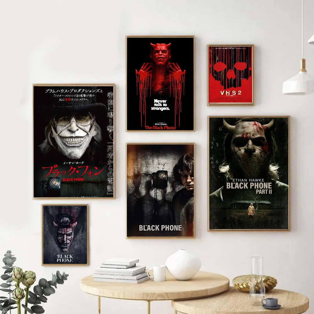 

The Black Horror Phone Anime Posters Sticky Fancy Wall Sticker For Living Room Bar Decoration Room Wall Decor