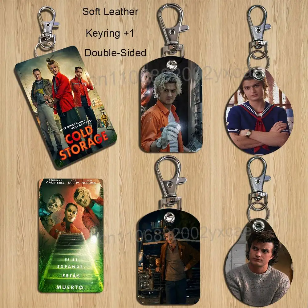 

j-Joe Keery Movie Cold Storage Cartoon Singer Anime Card Keychain Fashion Pendant Bag ID Door Card Case Bus Card Cute Adult