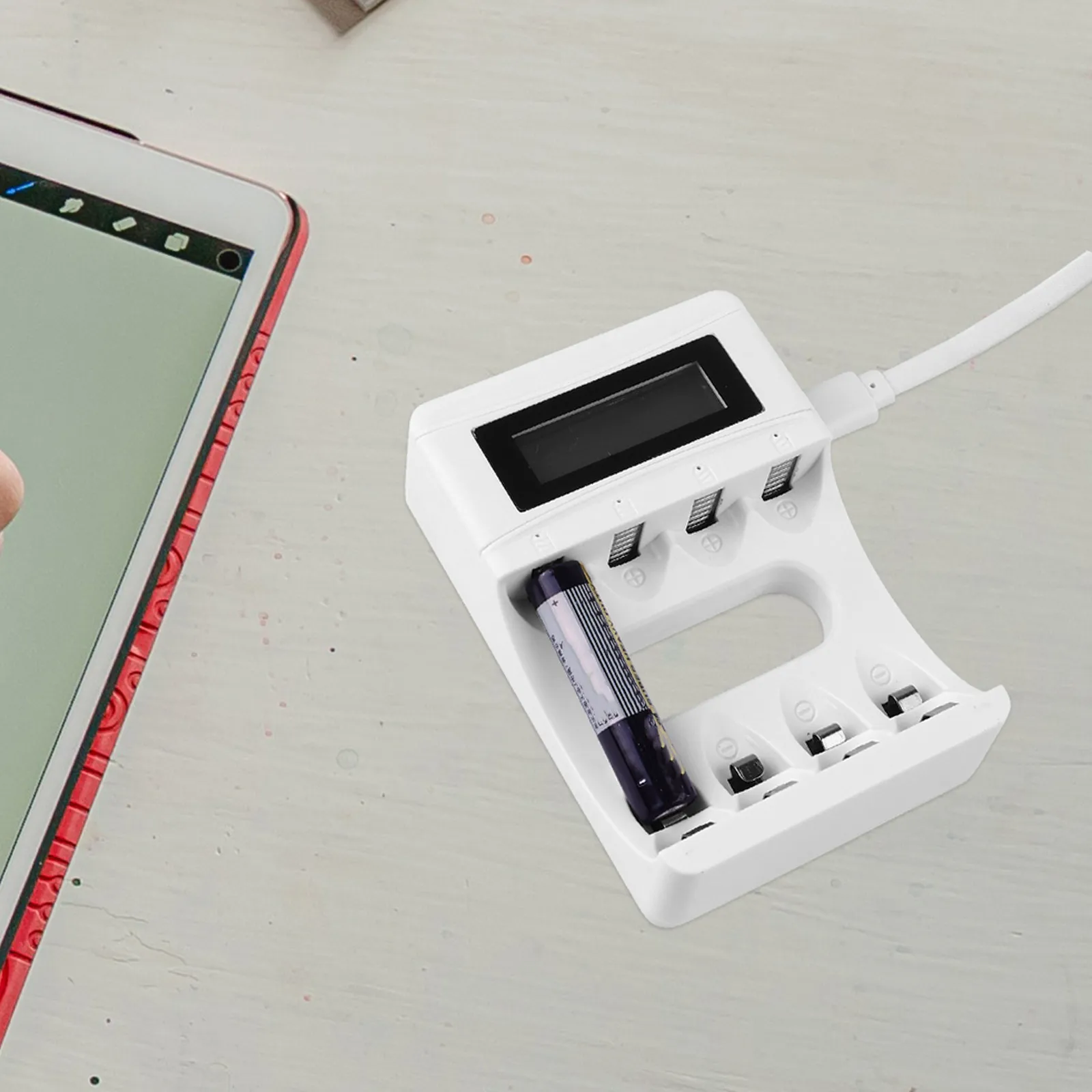 4 Slot LCD Universal Battery Charger Digital Intelligent Rechargeable Battery Charger with Internal Resistance Measurement