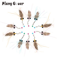 6pcs Replacement Heads for Simulated Glitter Bugs Cat Toys Kitten Fun Interactive Cat Playing Pet Supplies