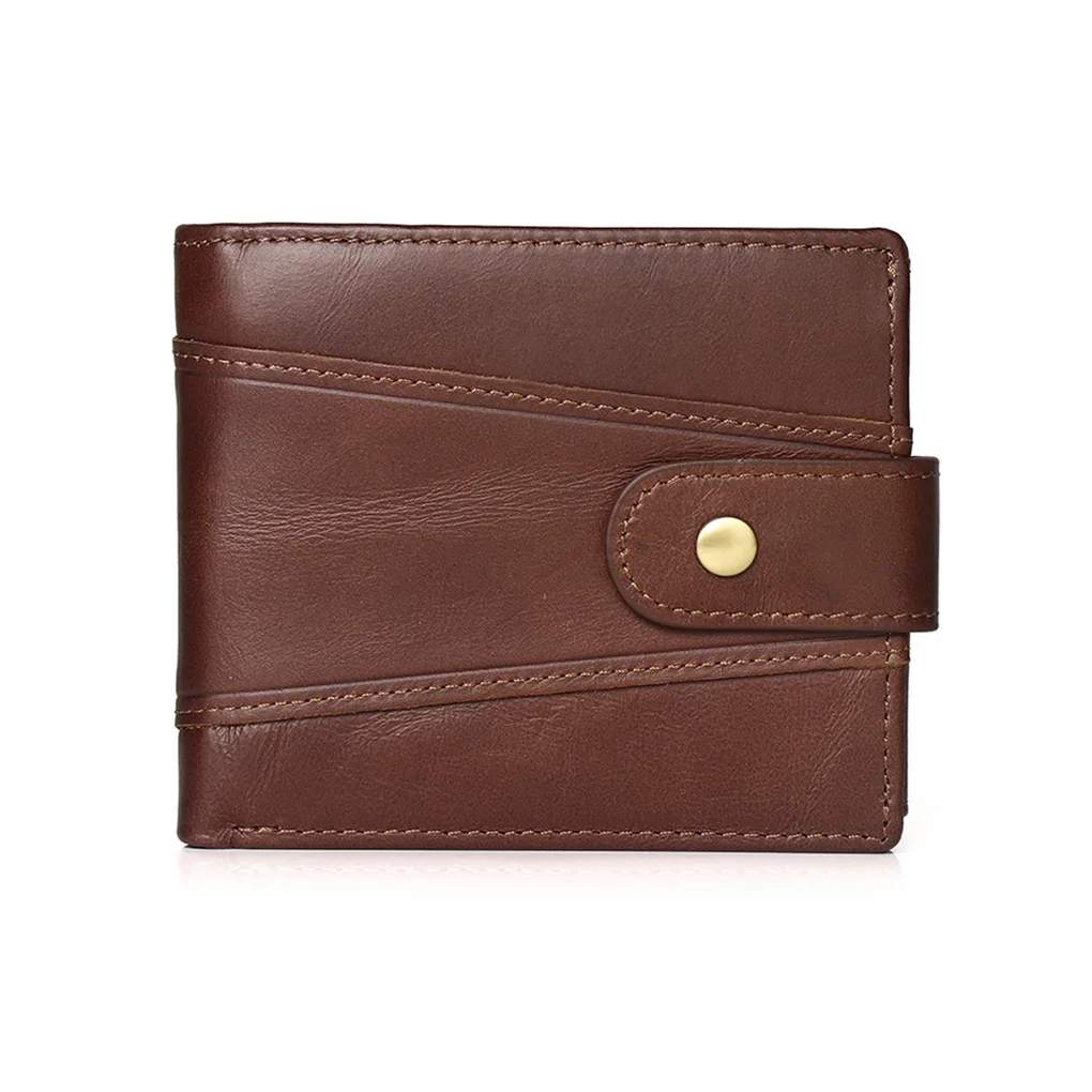 Male Purse Leather Wallet Credit Card Holder Money Bag Multi-layer Wallets Boyfriend Gifts for Festival New Year