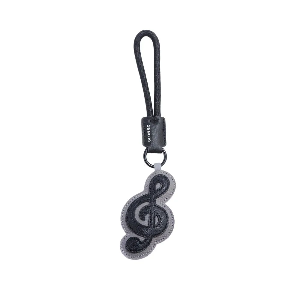 Beamed Sixteenth Note Musical Note Keychain Treble Note Eighth Note Music Pendant Fashion Creative PU Leather Keyring