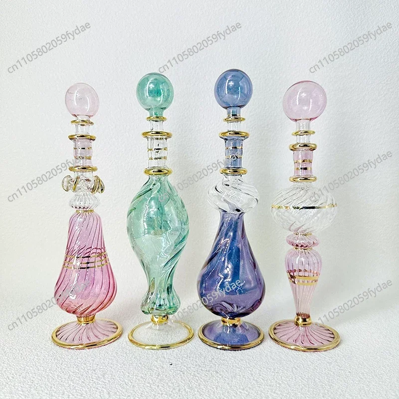 

Египетский дизайнерский флакон для духов 15 см, бутылка для эфирных масел, сувенир для путешествий, стеклянные украшения, декор для дома