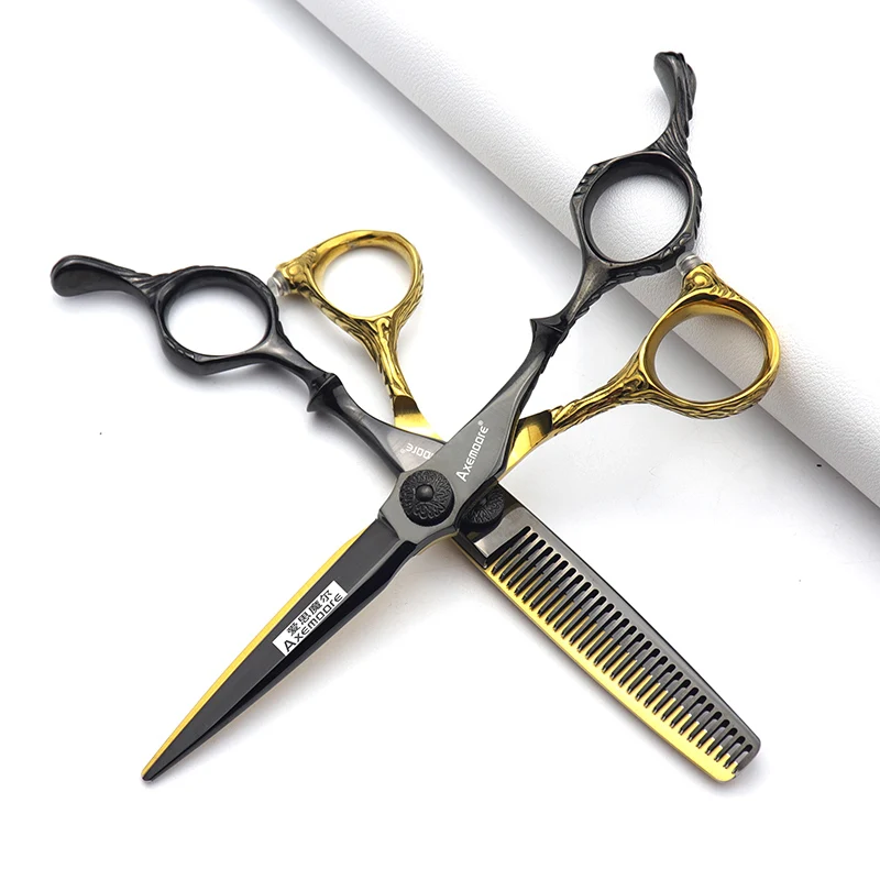 

Barber Scissors Japan Stainless 2PCS Hair Cutting Scissors Thinning Shears Salon Haircut Shears Hairdressing Scissors