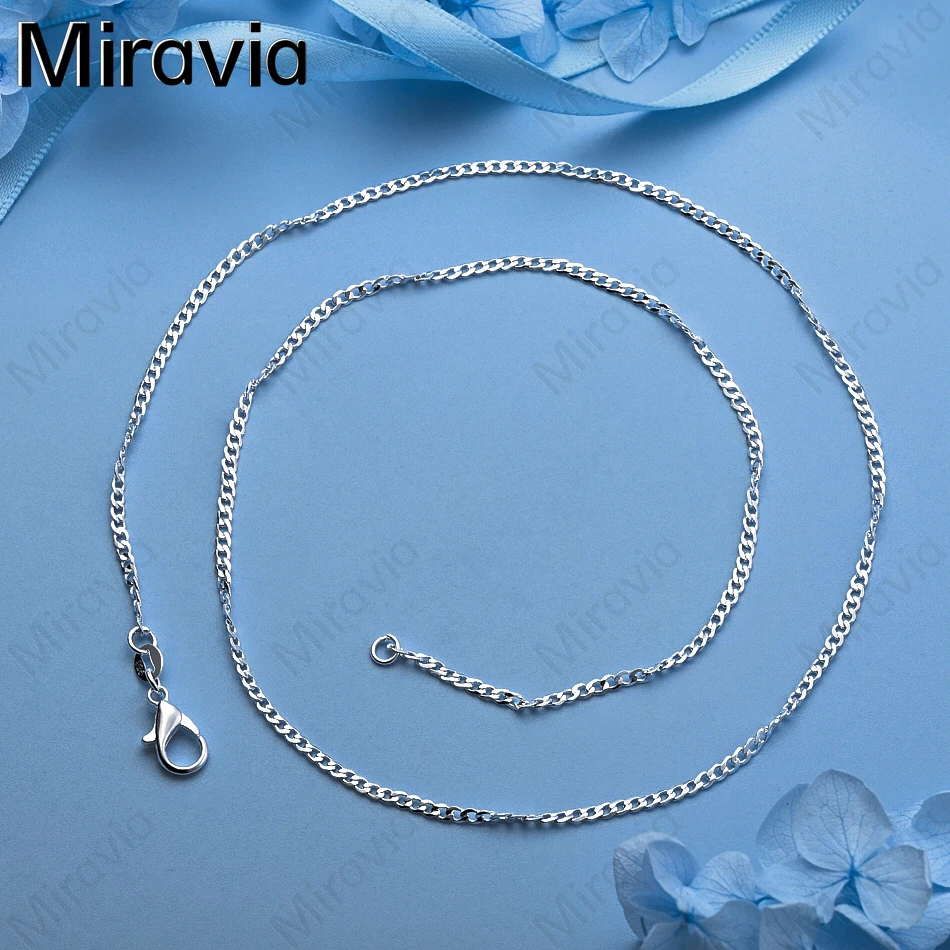 

Miravia 925 Sterling Silver 2mm Figaro Cuban Necklace, Women'S Personalized Fashion Engagement Jewelry
