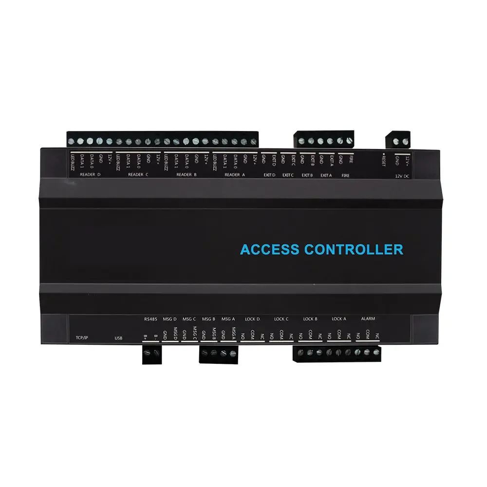 Websoftware 4 Deur Toegangscontrole Bord Magnetische Deur Wifi Toegangscontrole Systeem Met Gratis Sdk