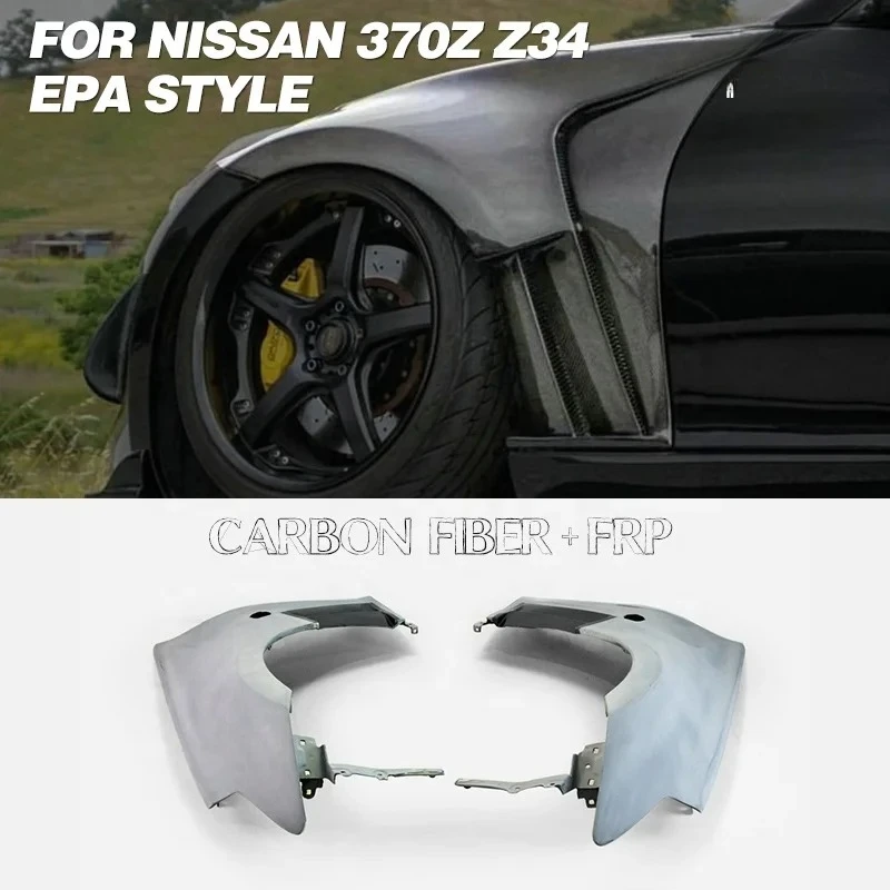 09 Onwards 370Z Z34 EPA Style Carbon Fiber Front Fender Flares Sports Design for Subaru Car Impreza FF Model
