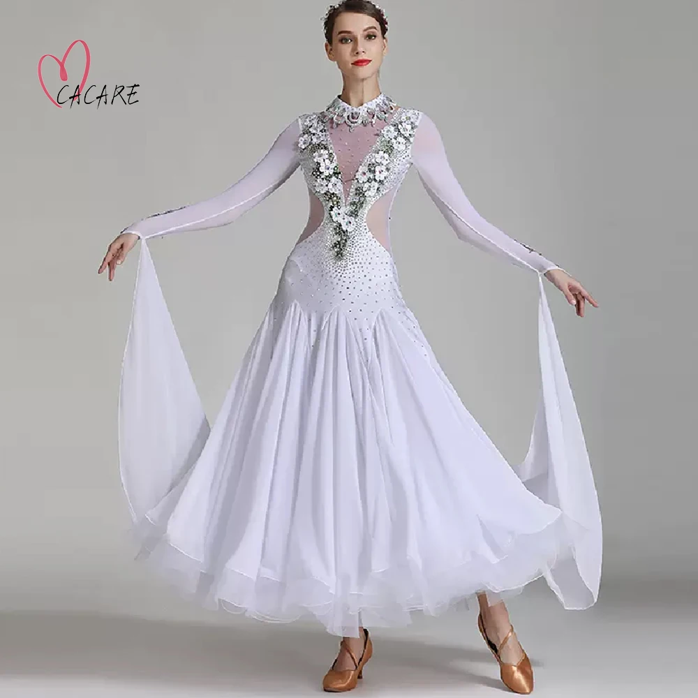 

2024 Ballroom Dress Female Clothing Waltz Dance Dress Adult Modern Urban Dance Wear Suit Clothes Stage Costume Waltz 1416