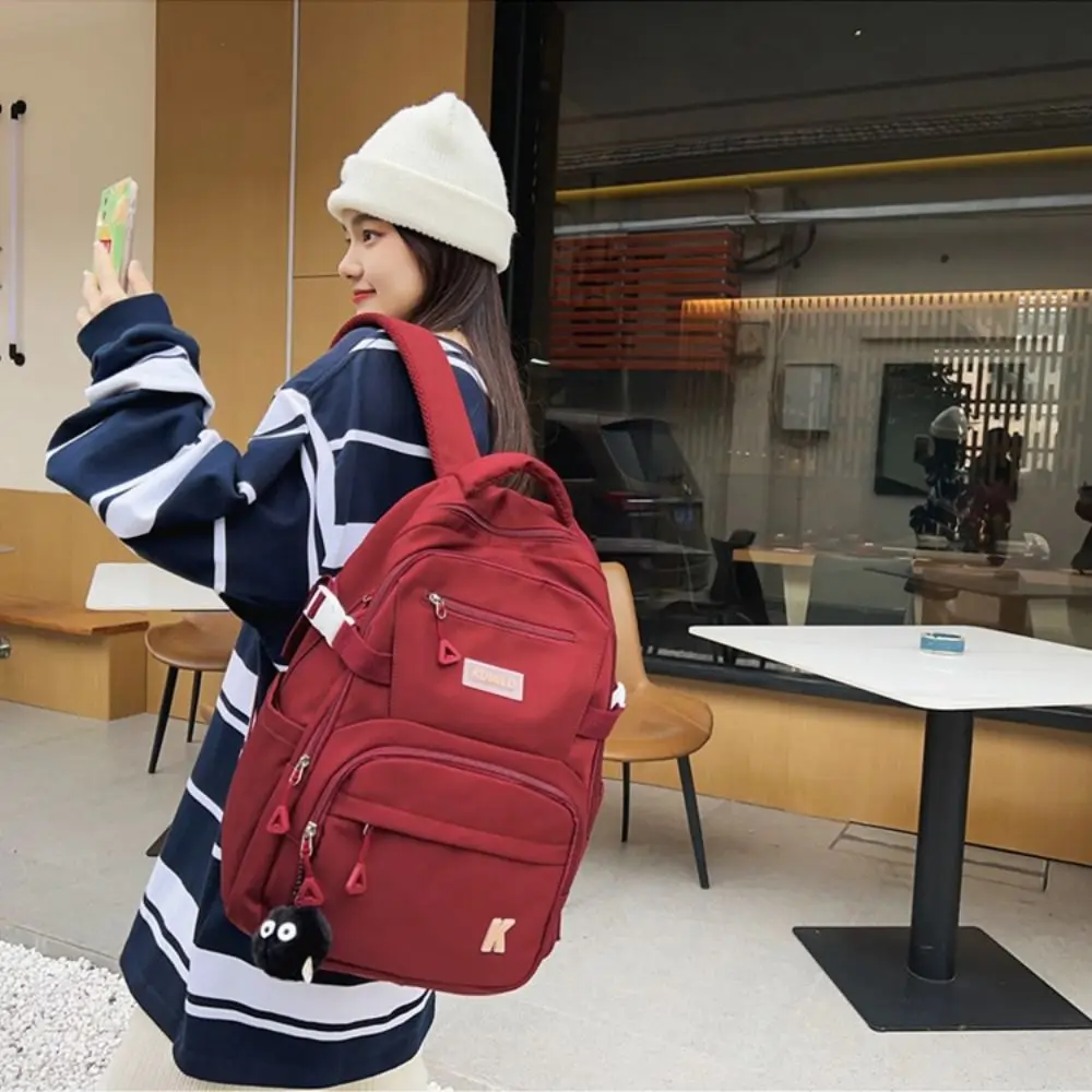 Mochila de lona para estudiantes, bolso escolar de gran capacidad para exteriores, bolsos para niños, bolso de hombro ligero Delgado a la moda