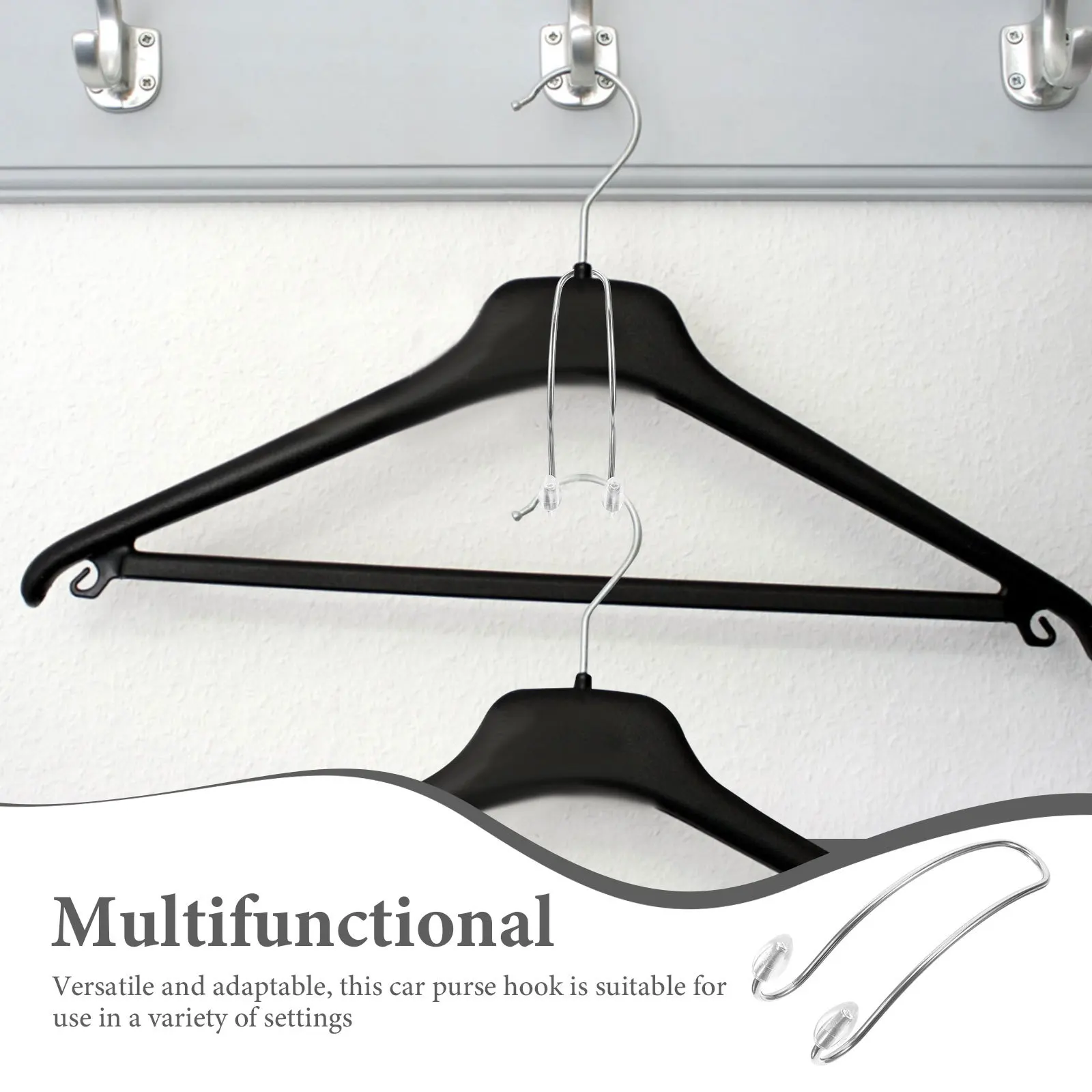 

4Pcs Car Storage Hooks Durable Safe Practical Multi Functional Accessory Quick Install No Tools Car Hooks Headrest Hook