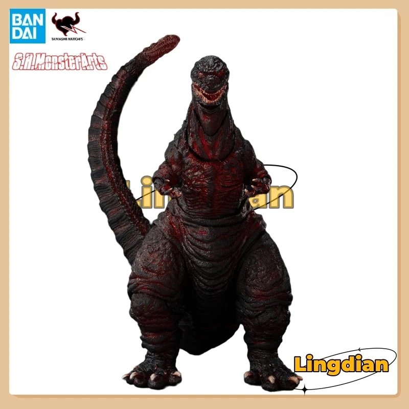 In Stock Bandai S.H.Monsterarts Godzilla 2016 4TH Form Night Combat Ver. Anime Burning Gojira Doll Action Dinosaur Monsters Toy