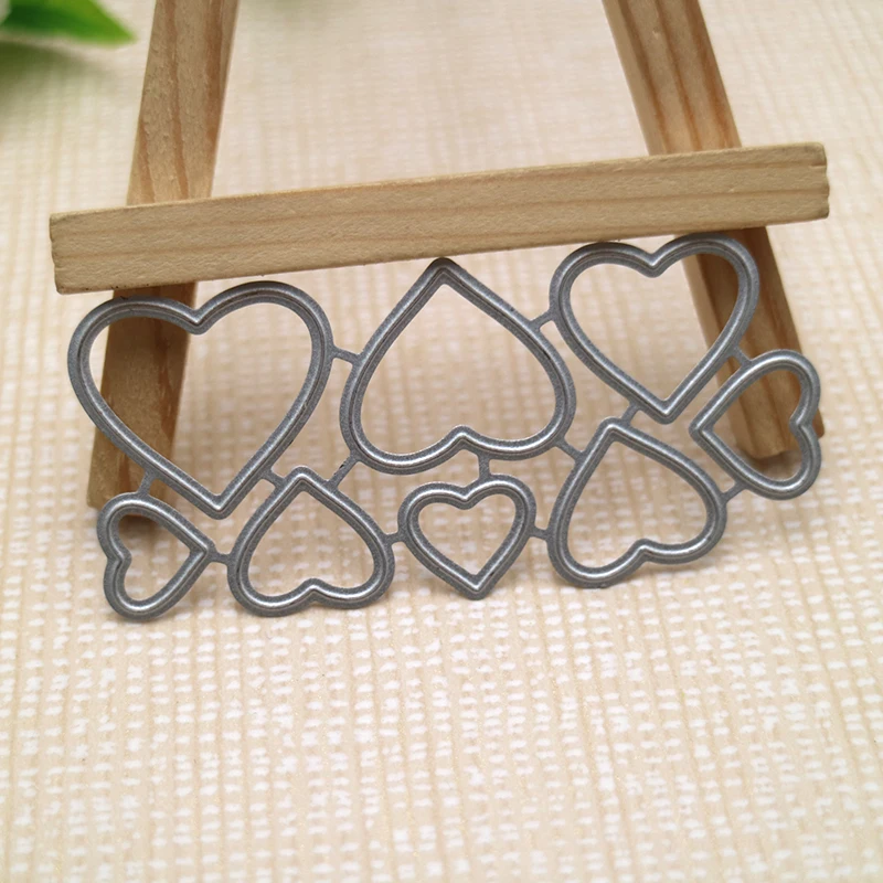 Metal Cutting Dies Heart Shaped Scrapbook DIY Decorative Embossing Album Cover Blade Punch Stencils Craft Die Cut