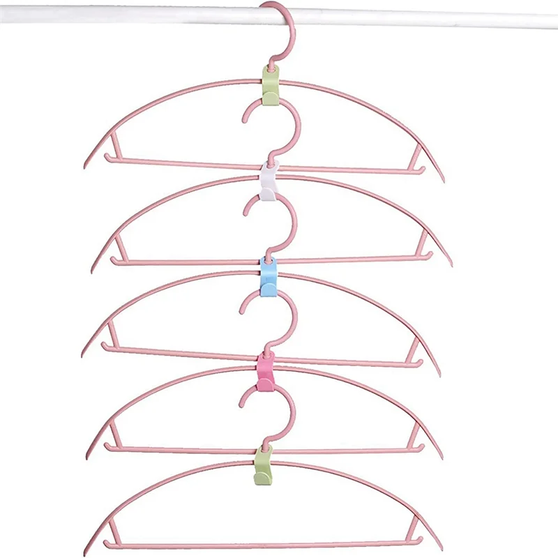 48-Piece Clothes Hook Connection Hook, Folding Hook, Hanger Link Buckle, 4 Colors