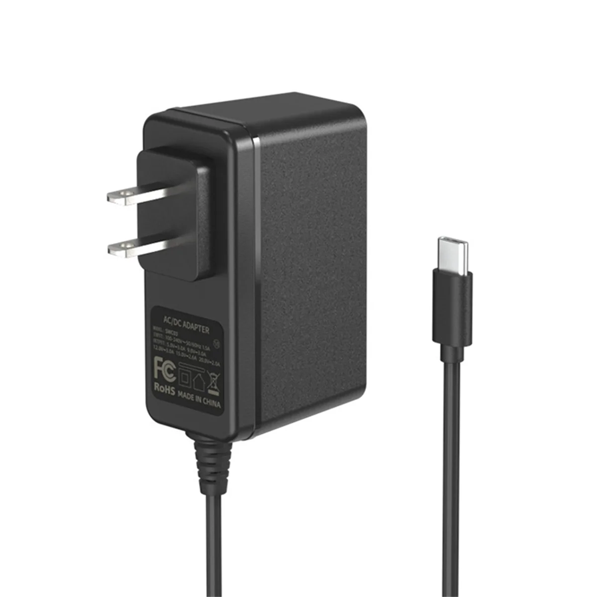 Power Adapter Charger Accessory Type C Power Cable Equipped with PD IC Chip for /OLED Adapter US Plug