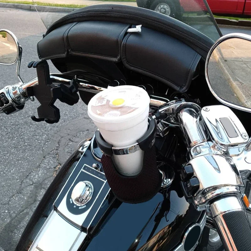 Motorcycle Handlebar Water Cup Holder Moto Drink Bottle Beverage Bottle Holder Universal For Most  Harley ATV Bicycles Cycling
