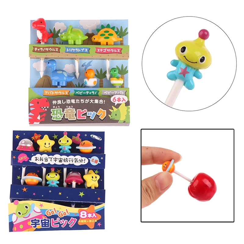 6/8 Stück Obstspieße für Kinder, Bento-Dekorationsgabeln, kreative Tierfutter-Zahnstocher für Babyparty, Geburtstagsfeier, Lunchbox