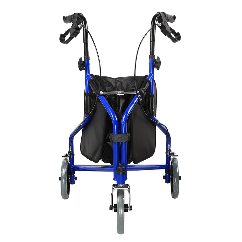 The Elderly Rehabilitation Assistant Trolley Shopping Cart Foldable with Brake Walking Aid Driving Three Wheels