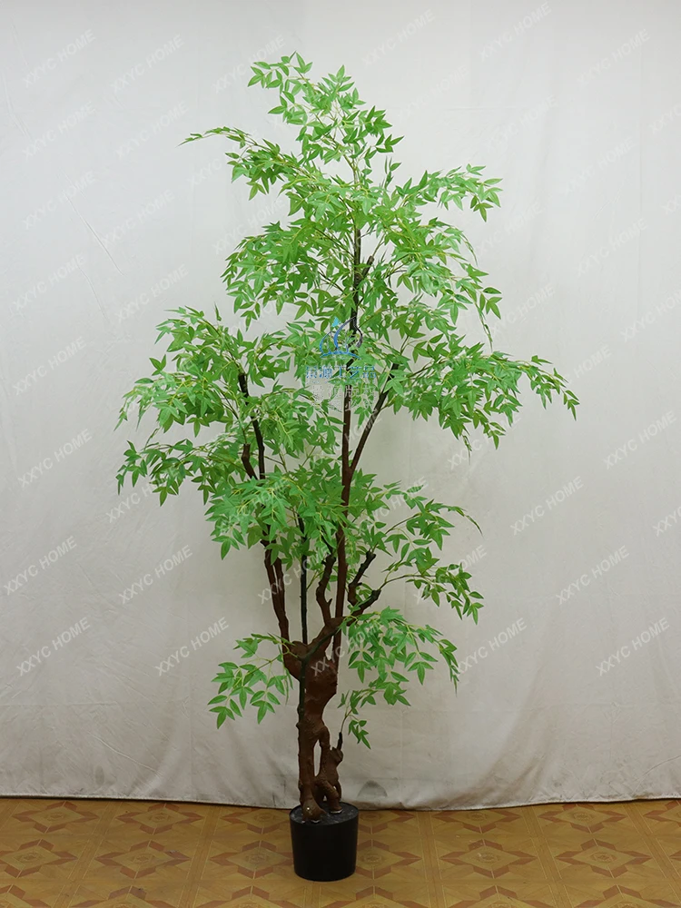 Artificial Plant Common Nandina Floor Bonsai Interior Decoration Nordic Style Floor Bionic Plant Decoration Indoor Landscaping