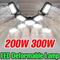 300W LED Garage Light E27/E26 Workshop Lights Foldable Deformable Parking Ceiling Lamp Bulbs 220V Storehouse Basements Lighting
