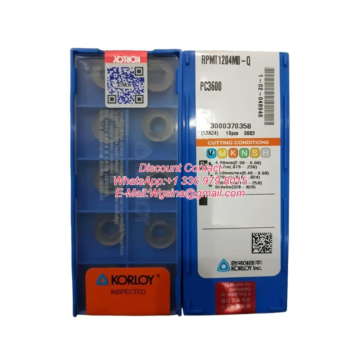 KORLOY 100% Original RPMT RPMT1204 RPMT10T3 RPMT1606 Positive Button Tool Inserts Carbide Milling And Turning Milling Cutter