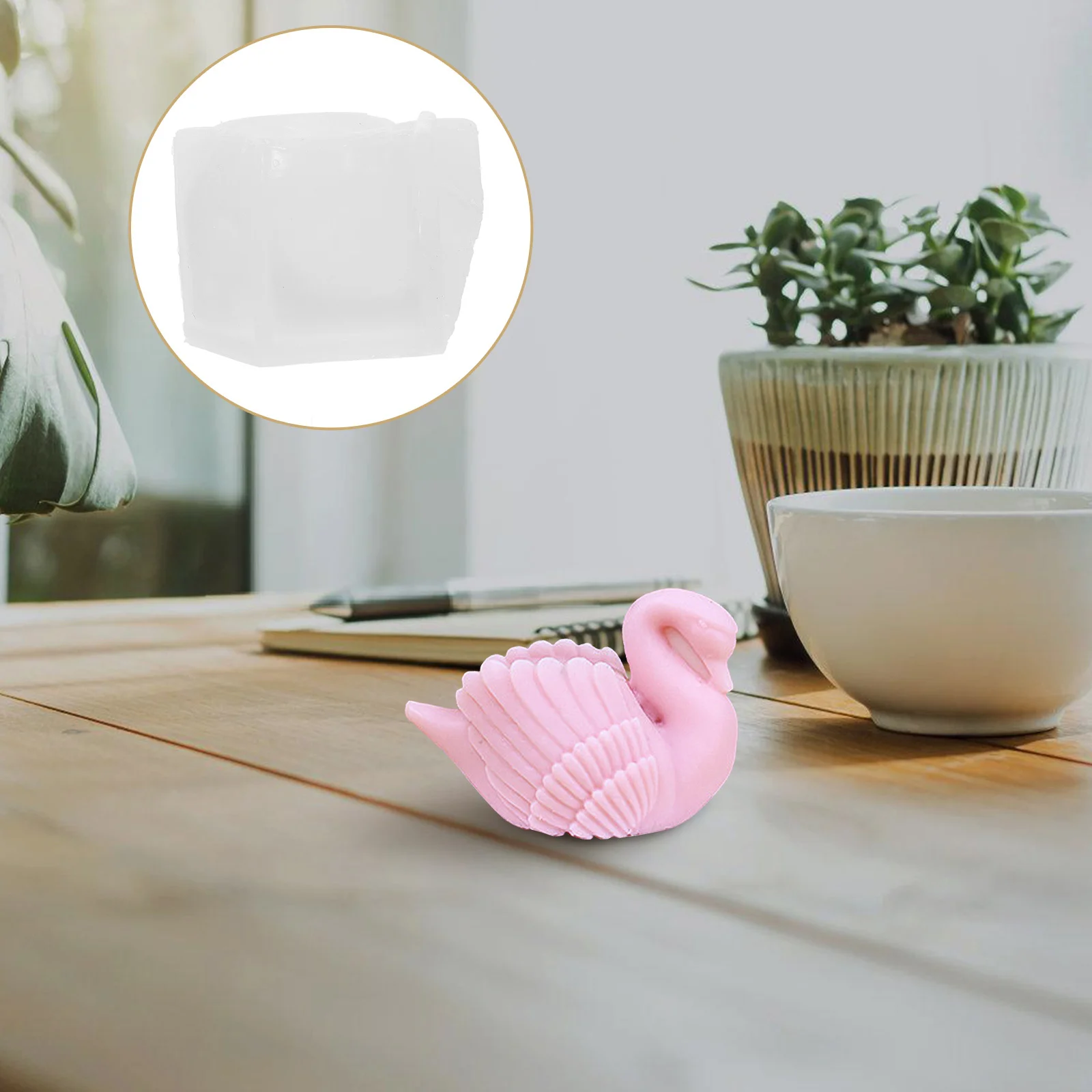 

1pcs Swan Mold Silicone Diy Crafts Epoxy Resin Casting Mold Flexible Reusable Swan Shaped Table Decor Craft Supply Handicraft