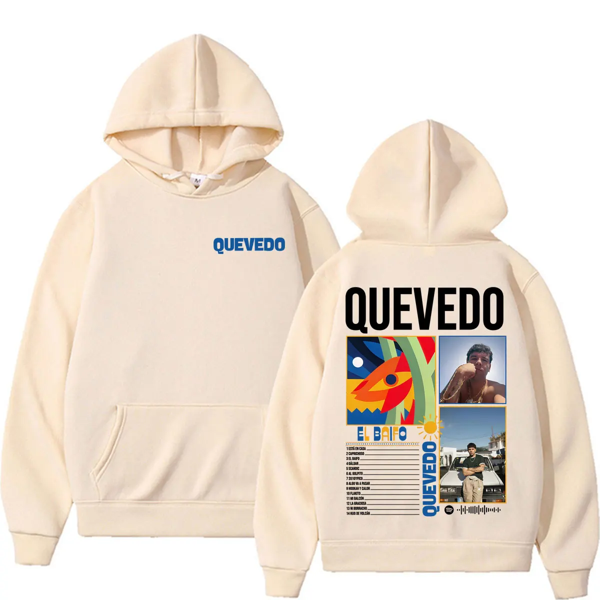 Rapper Quevedo 2026 EL BAIFO Grafik-Hoodies für Männer und Frauen Harajuku Vintage Gothic Sweatshirt Lässiger Gemütlicher Übergroßer Kapuzenpullover – Detail 6