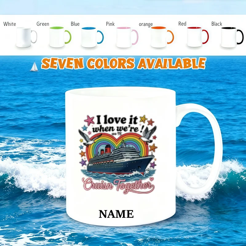 Customizable Name Mug with Cruise Travel Design - Ideal Birthday and Holiday Gift