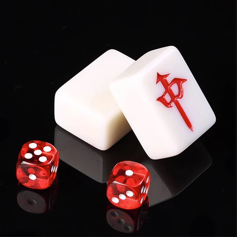 Hot Mahjong set 40mm High Quality Hand Playing Mahjong Home Games 144pcs mahjong tiles Chinese Funny Family Table Board MJ44