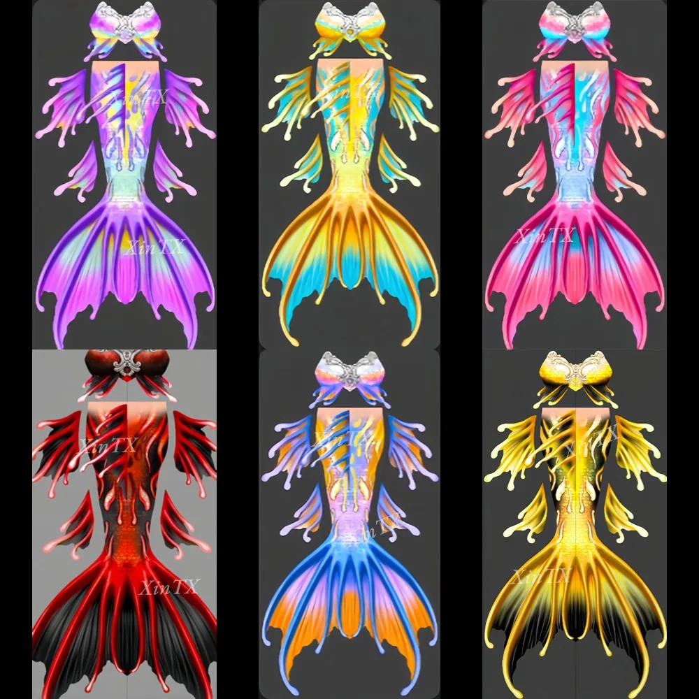 

NEW Design Oceanarium Mermaid Tail Swimsuit HD Fish Tail Diving Freestyle Oceanarium Performance Bikini Mermaid Costume