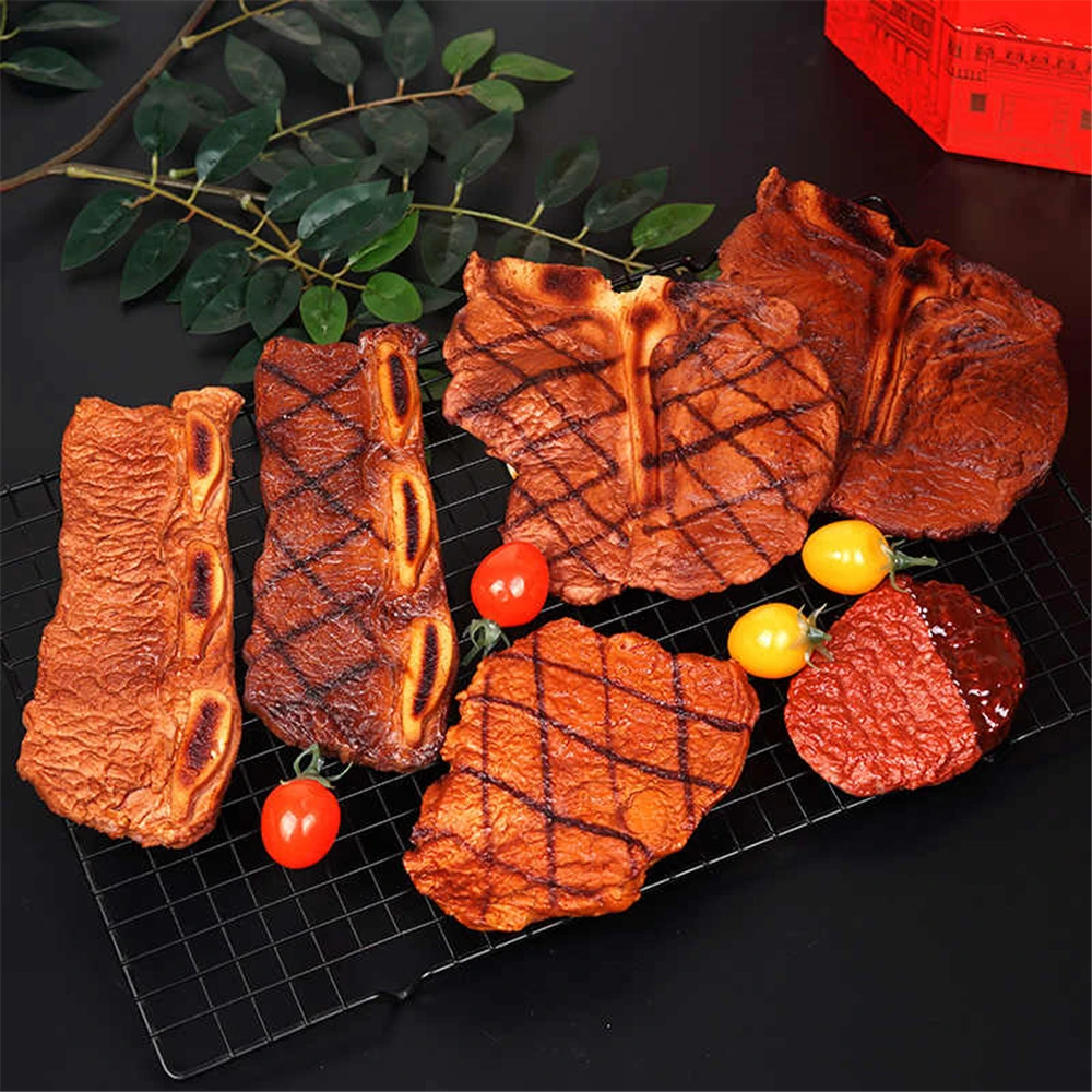 Beefsteak fake food props dining room hall hotel restaurant shop store decoration artificial simulation beef steak model