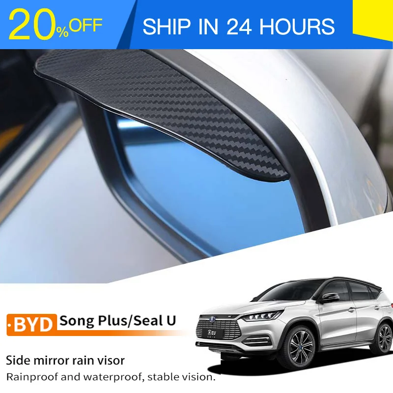 ONEY Window Rain Shield for BYD Song Plus 06 Rain Eyebrow Exterior Accessories Rearview Mirror Snow Visor Shade Protector