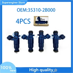 4Pcs Fuel Injector 35310-2B000 for Kia Hyundai 1.4L 1.6L 0280157174 G4FA G4FG G4FC 353102B000