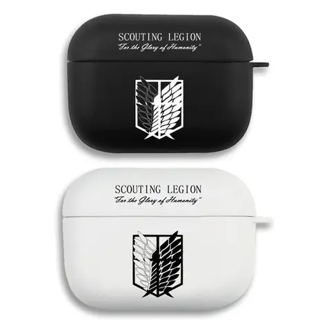 Anime Attack on Titan Earphone Case For Apple iPhone Charging Box For AirPods 1 2 3 Pro2 Clear wireless Bluetooth headphone case